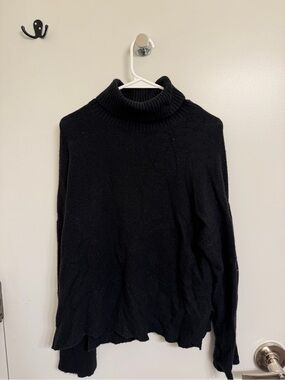 J. Crew Black Merino Wool Turtleneck